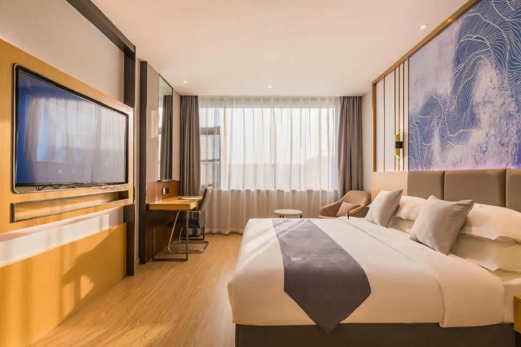 Bed in GreenTree Eastern Hotel Tianjin Dongli Development Zone Xinli Metro Station
