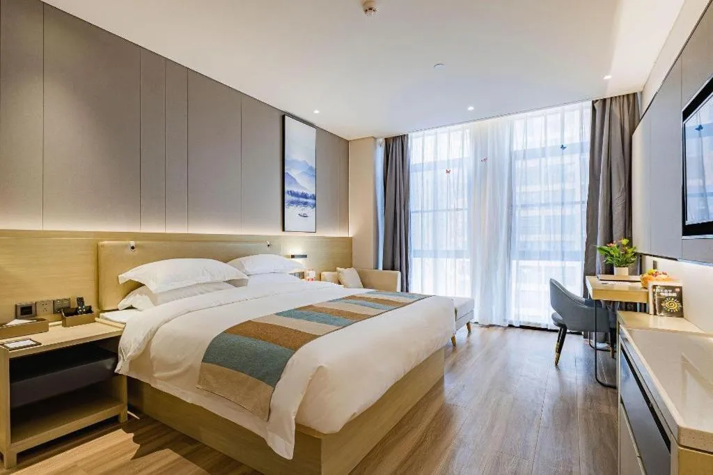 Bed in VX Hotel Hubei Wuhan Hongshan District 1st Guanggu Road