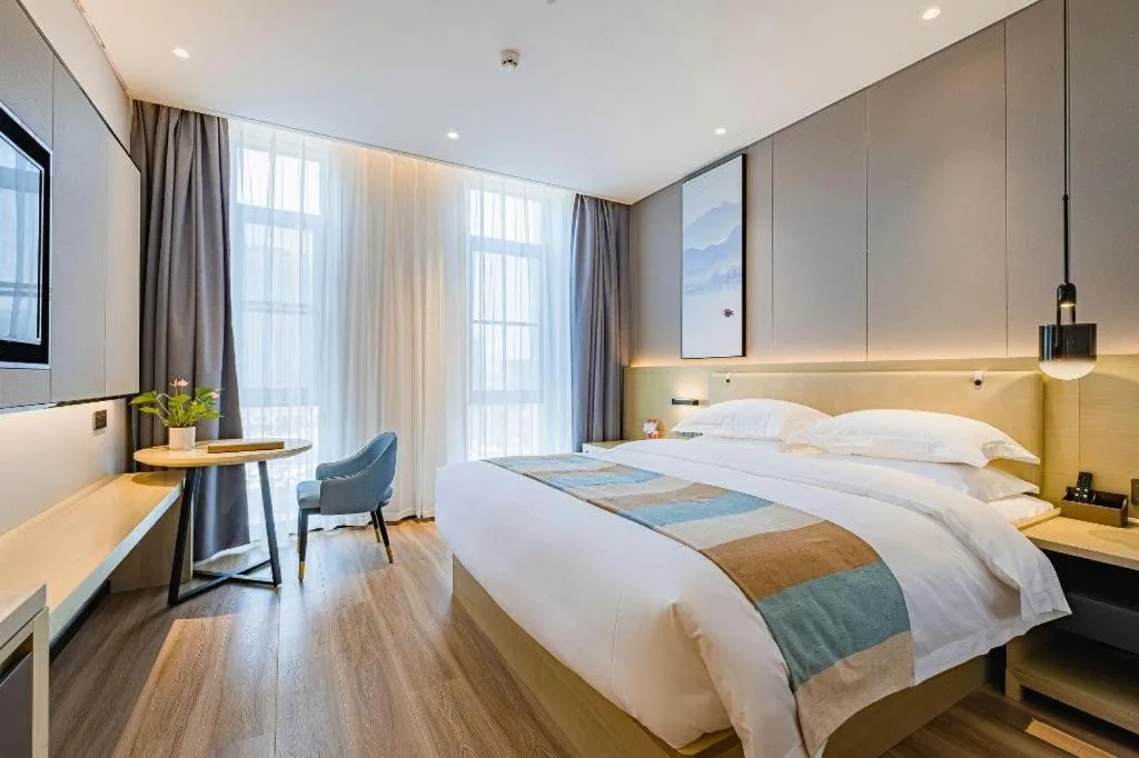 Bed in VX Hotel Hubei Wuhan Hongshan District 1st Guanggu Road