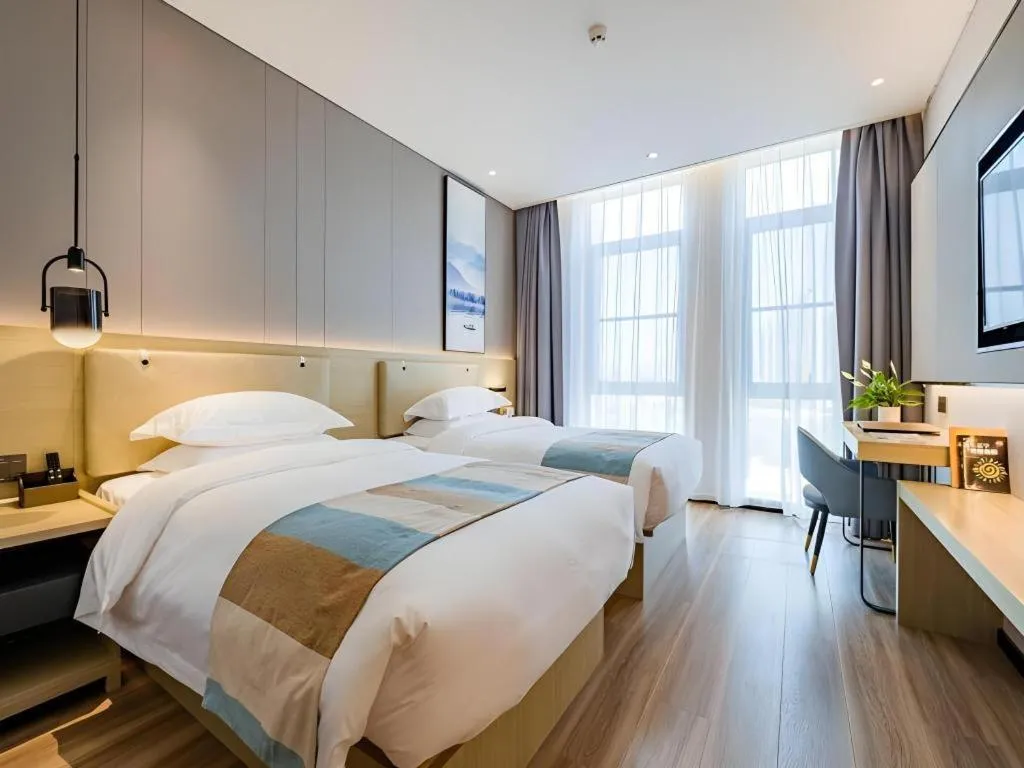 Bed in VX Hotel Hubei Wuhan Hongshan District 1st Guanggu Road
