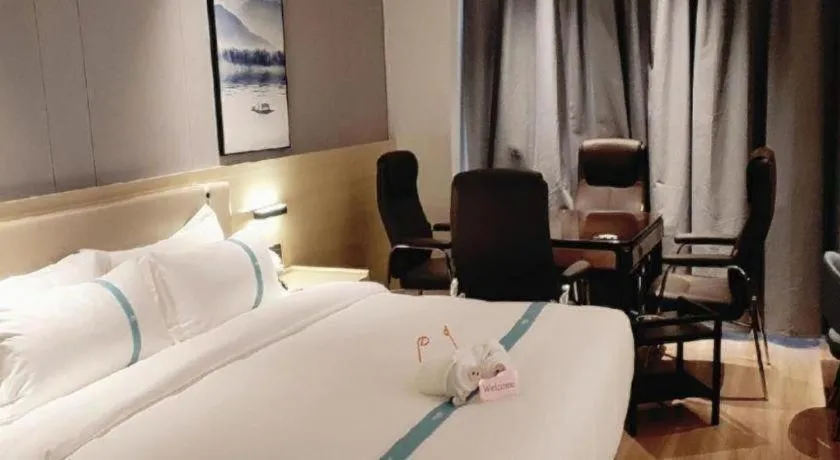 Bed in VX Hotel Hubei Wuhan Hongshan District 1st Guanggu Road