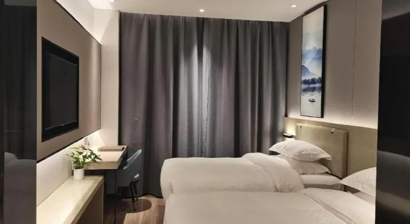Bed in VX Hotel Hubei Wuhan Hongshan District 1st Guanggu Road