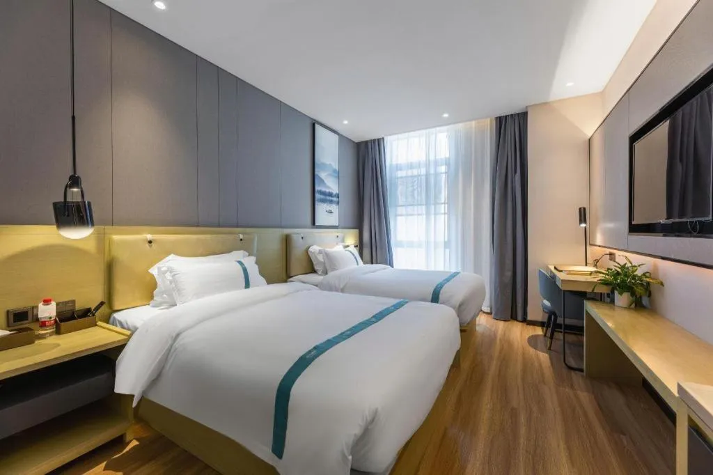 Bed in VX Hotel Hubei Wuhan Hongshan District 1st Guanggu Road