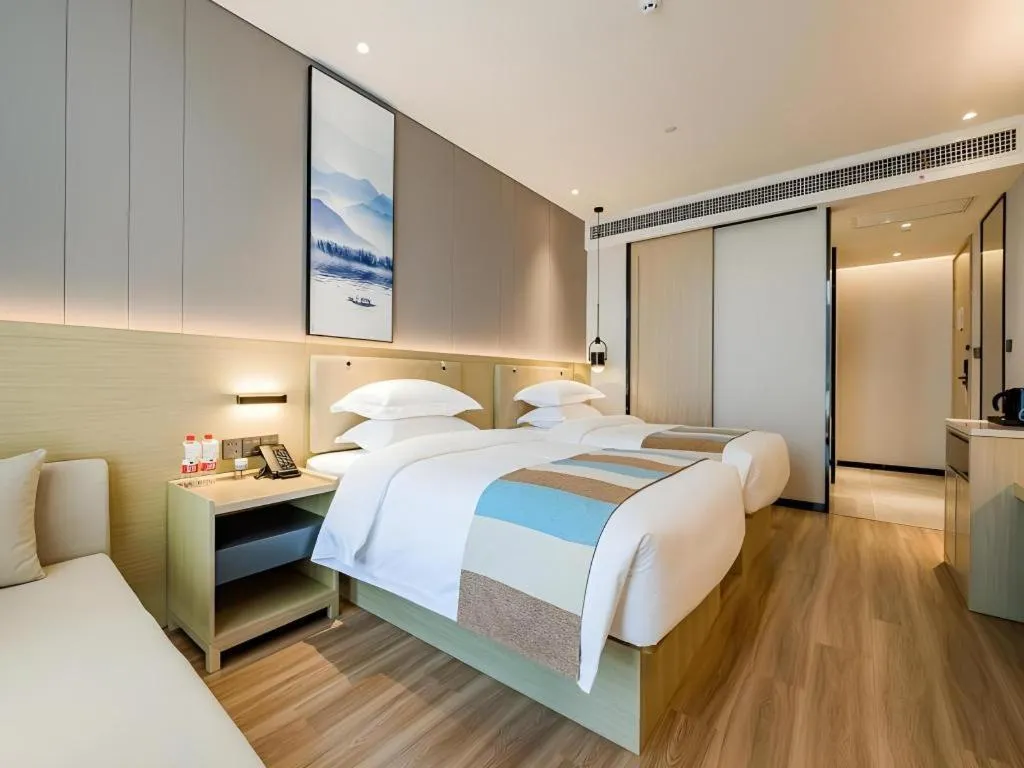 Bed in VX Hotel Hubei Wuhan Hongshan District 1st Guanggu Road