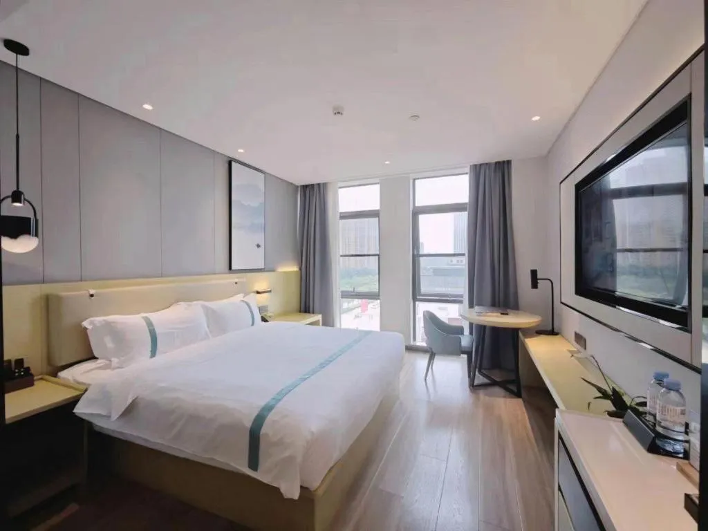 Bed in VX Hotel Hubei Wuhan Hongshan District 1st Guanggu Road