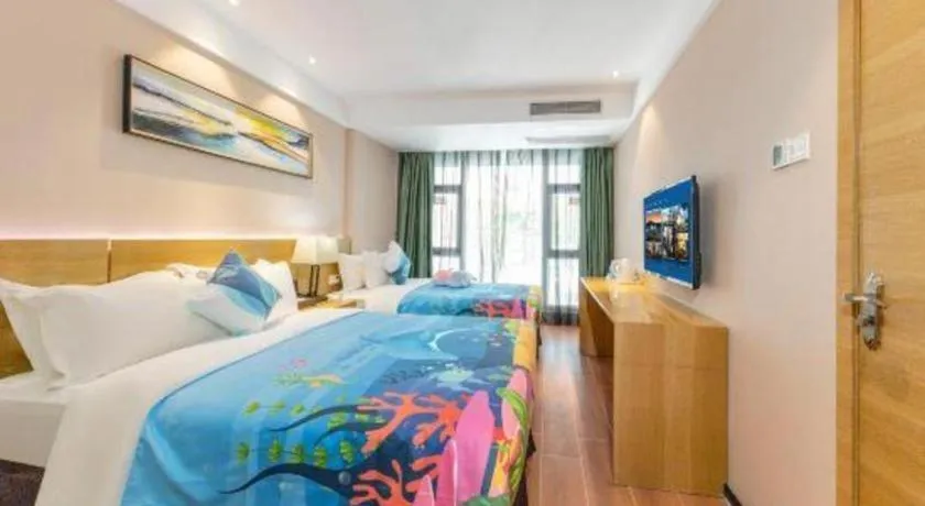 Bed in GreenTree Alliance Hotel Shenzhen Yantian District Dameisha