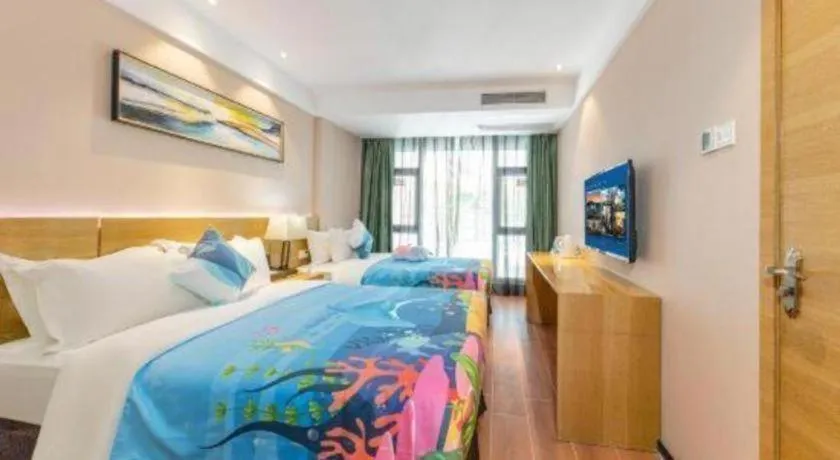 Bed in GreenTree Alliance Hotel Shenzhen Yantian District Dameisha