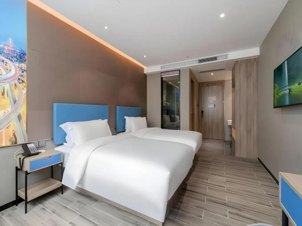 Bed in GreenTree Alliance Hotel Shenzhen Nanshan District Technology Park Songpingshan