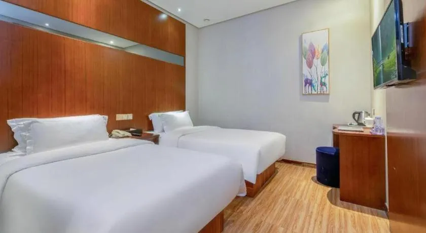 Bed in GreenTree Alliance Hotel Shenzhen Nanshan District Technology Park Songpingshan