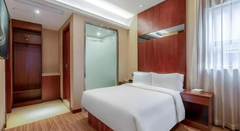 Bed in GreenTree Alliance Hotel Shenzhen Nanshan District Technology Park Songpingshan