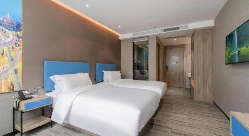 Bed in GreenTree Alliance Hotel Shenzhen Nanshan District Technology Park Songpingshan
