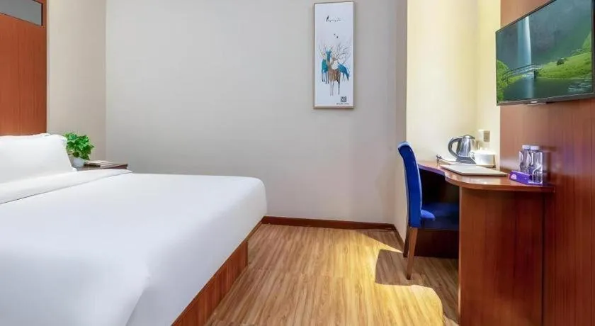 Bed in GreenTree Alliance Hotel Shenzhen Nanshan District Technology Park Songpingshan