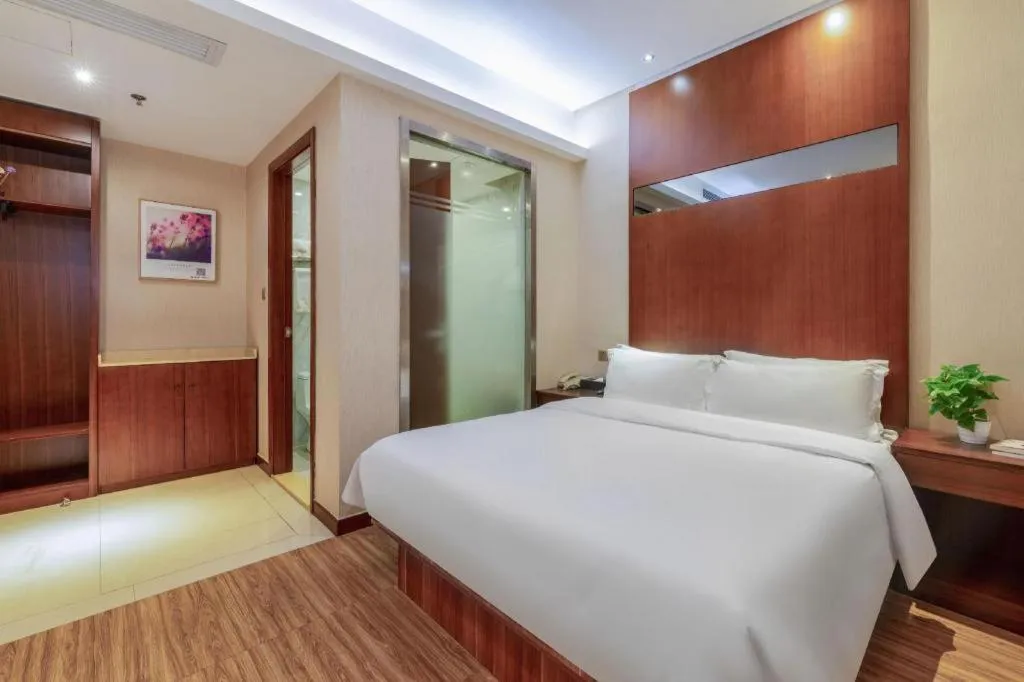 Bed in GreenTree Alliance Hotel Shenzhen Nanshan District Technology Park Songpingshan