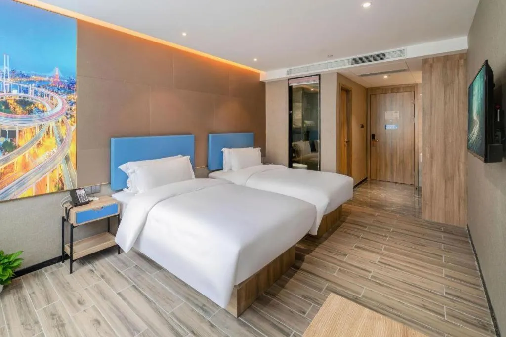 Bed in GreenTree Alliance Hotel Shenzhen Nanshan District Technology Park Songpingshan