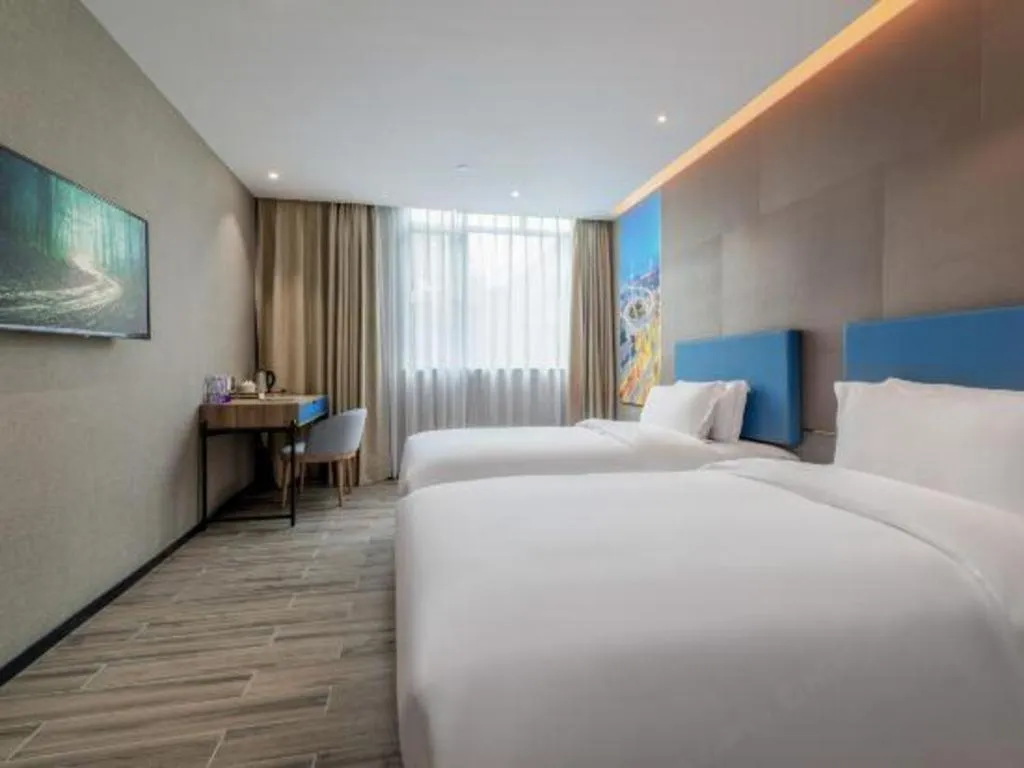 Bed in GreenTree Alliance Hotel Shenzhen Nanshan District Technology Park Songpingshan