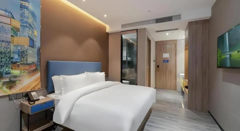 Bed in GreenTree Alliance Hotel Shenzhen Nanshan District Technology Park Songpingshan