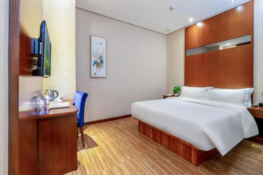 Bed in GreenTree Alliance Hotel Shenzhen Nanshan District Technology Park Songpingshan