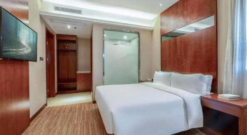 Bed in GreenTree Alliance Hotel Shenzhen Nanshan District Technology Park Songpingshan