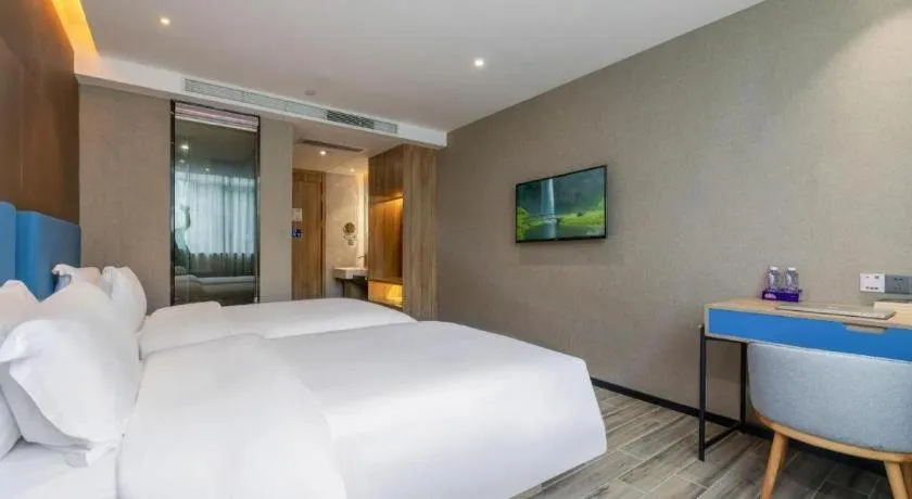 Bed in GreenTree Alliance Hotel Shenzhen Nanshan District Technology Park Songpingshan