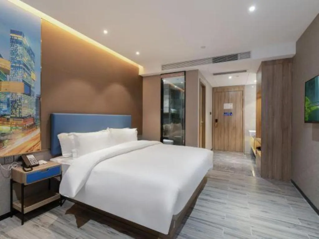 Bed in GreenTree Alliance Hotel Shenzhen Nanshan District Technology Park Songpingshan