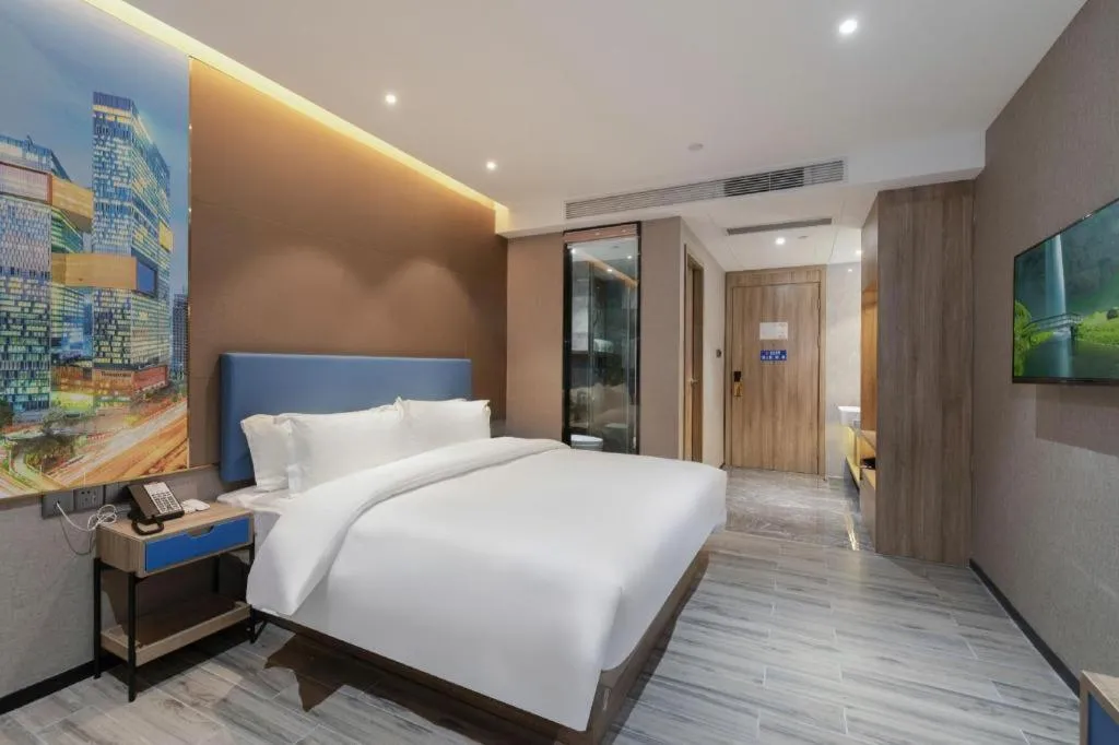 Bed in GreenTree Alliance Hotel Shenzhen Nanshan District Technology Park Songpingshan