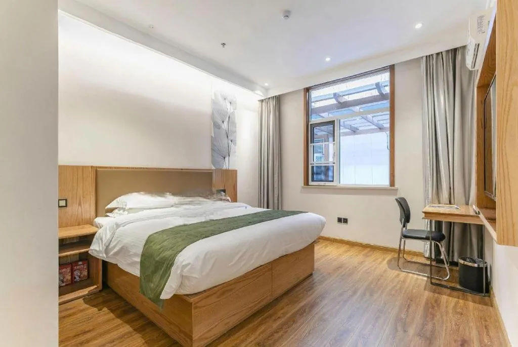 Bed in Green Tree Inn Tianjin Jinnan Linshijun University of Finance and Economics