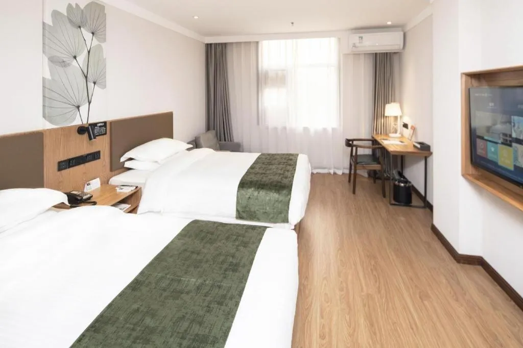 Bed in Green Tree Inn Tianjin Jinnan Linshijun University of Finance and Economics