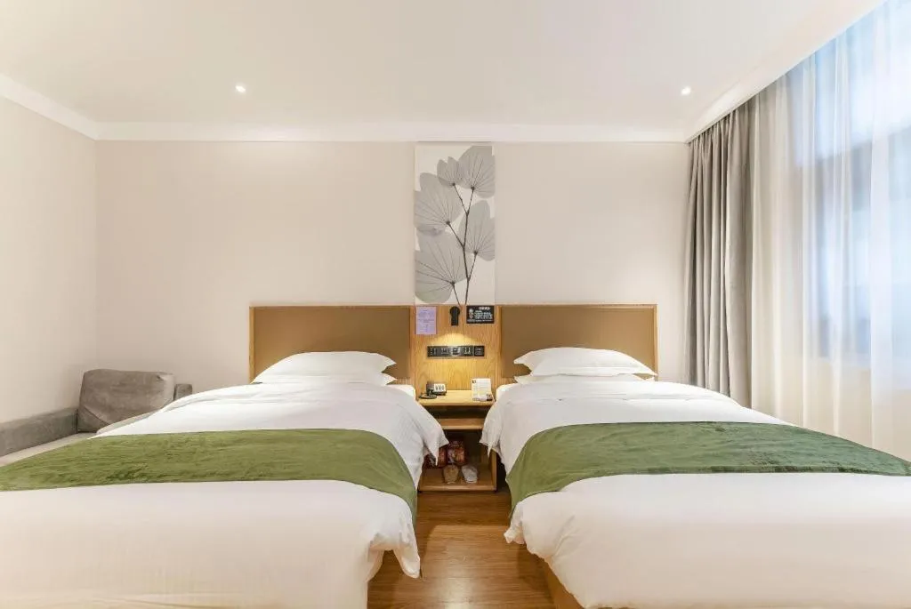 Bed in Green Tree Inn Tianjin Jinnan Linshijun University of Finance and Economics