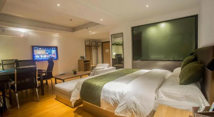 Bed in GreenTree Inn Express Hainan Haikou Haixiu Zhong Road