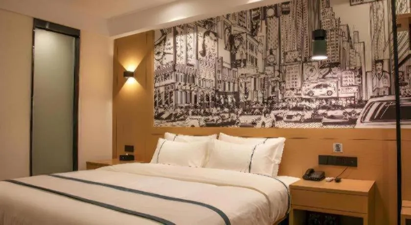 Bed in City Comfort Inn Wuhan Jianghan Road Xunlimen Metro Station