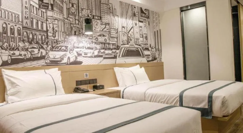 Bed in City Comfort Inn Wuhan Jianghan Road Xunlimen Metro Station