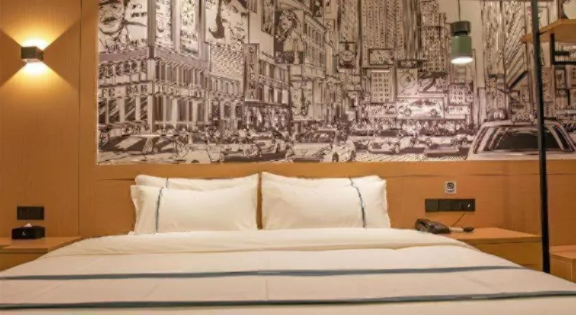Bed in City Comfort Inn Wuhan Jianghan Road Xunlimen Metro Station