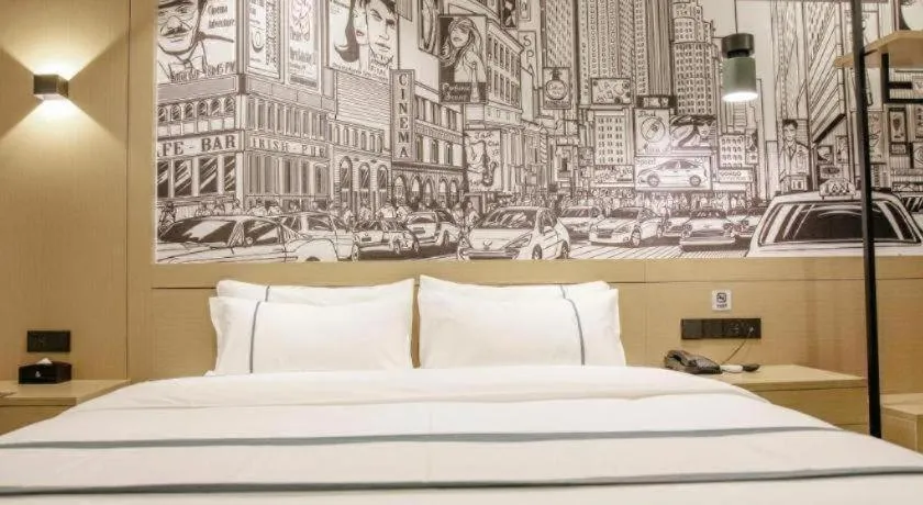 Bed in City Comfort Inn Wuhan Jianghan Road Xunlimen Metro Station