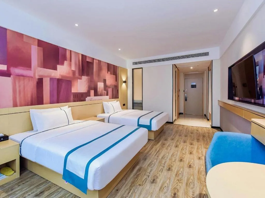 Bed in City Comfort Inn Chongqing Pengshui Yujing Jiangshan