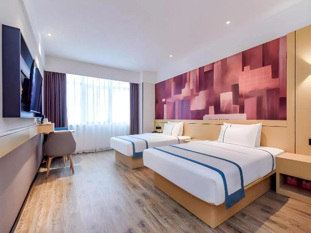 Bed in City Comfort Inn Chongqing Pengshui Yujing Jiangshan