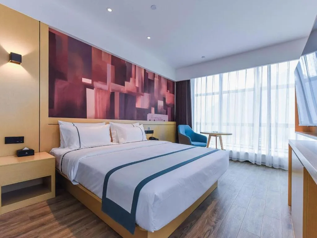 Bed in City Comfort Inn Chongqing Pengshui Yujing Jiangshan