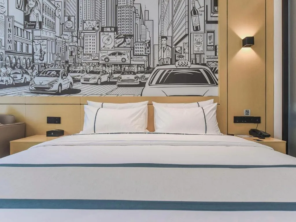 Bed in City Comfort Inn Chongqing Pengshui Yujing Jiangshan