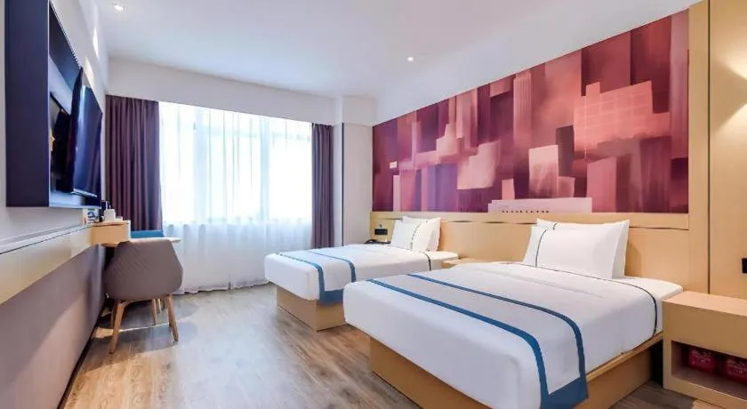 Bed in City Comfort Inn Chongqing Pengshui Yujing Jiangshan