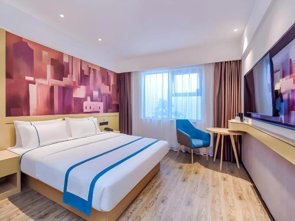 Bed in City Comfort Inn Chongqing Pengshui Yujing Jiangshan