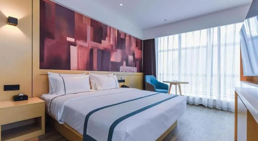 Bed in City Comfort Inn Chongqing Pengshui Yujing Jiangshan