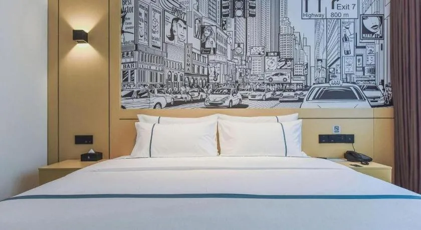 Bed in City Comfort Inn Chongqing Pengshui Yujing Jiangshan