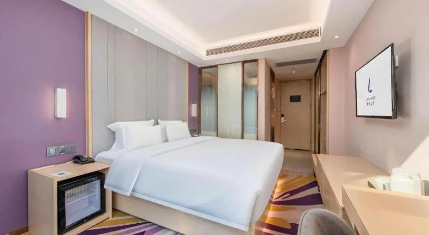 Bed in Lavande Hotel Guangzhou Jiahewanggang Metro Station Konggang Avenue Jinbo Plaza