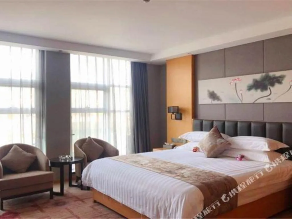 Bed in Borrman Hotel Jinan Yijia Exhibition Center Laotun Metro Station