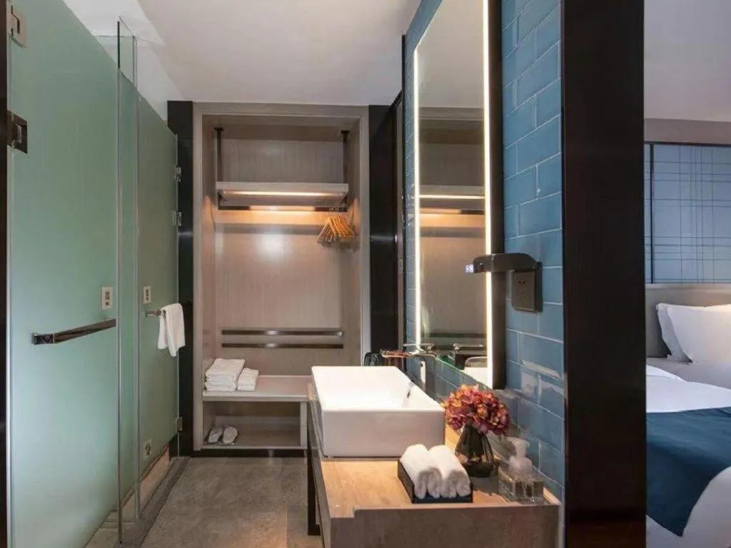 Bed in Echarm Hotel Shenzhen International Exhibition Center Fuyong