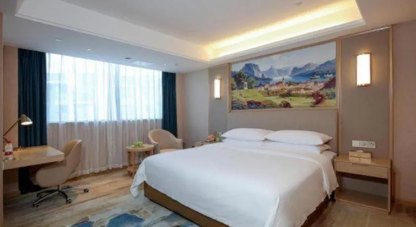 Bed in Vienna Hotel Chengdu Xinjin Old Pier Liujianian Metro Station