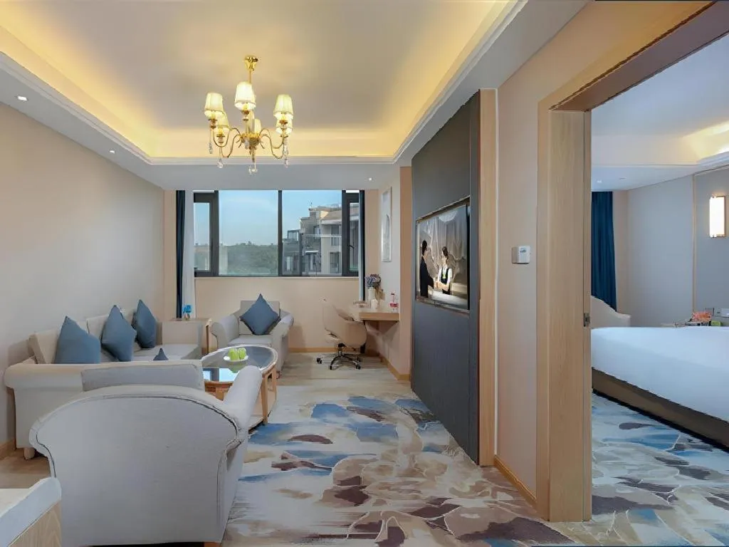 Bed in Vienna Hotel Chengdu Xinjin Old Pier Liujianian Metro Station