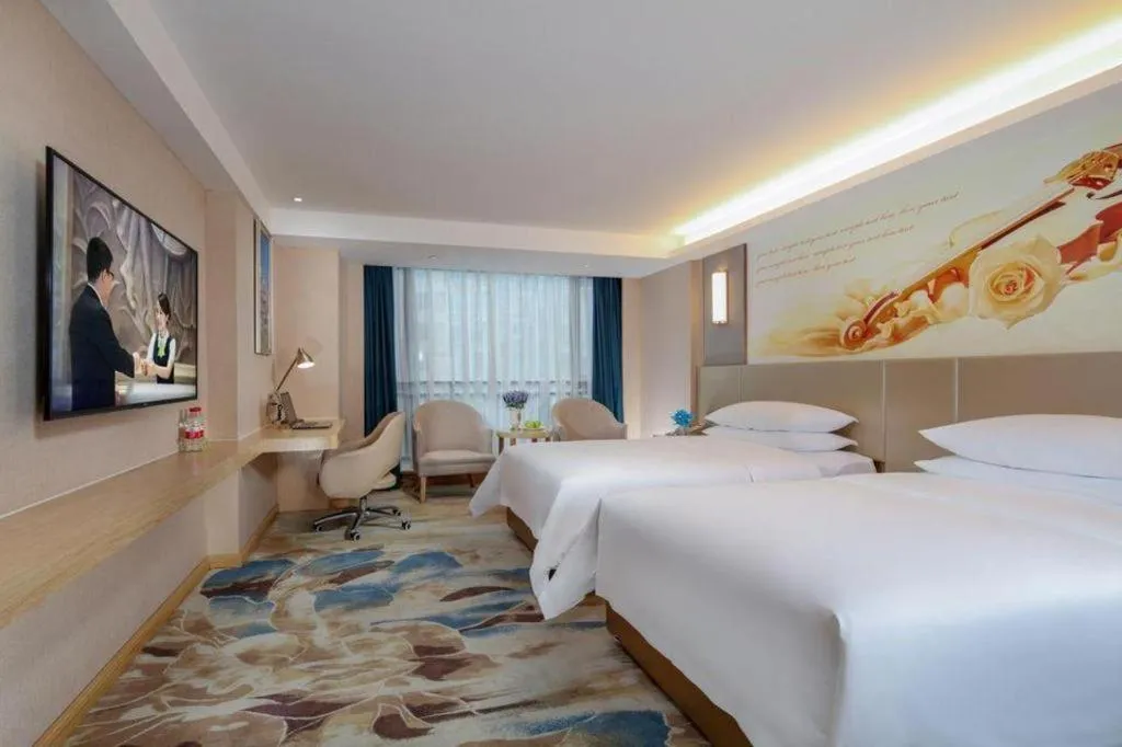 Bed in Vienna Hotel Chengdu Xinjin Old Pier Liujianian Metro Station