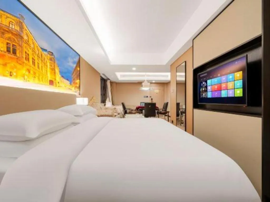 Bed in Vienna Hotel Shandong Jinan High-Tech Wanda Exhibition Center
