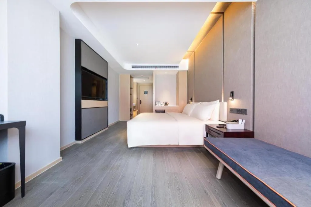 Bed in Atour Hotel Wuhan Chuhehan Street Hanxiu Theater