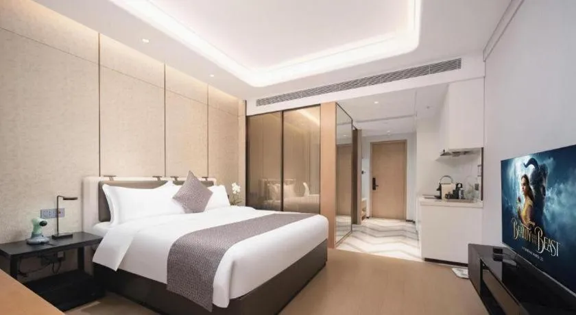 Bed in Shenzhen Cloud Park Manhattan Hotel